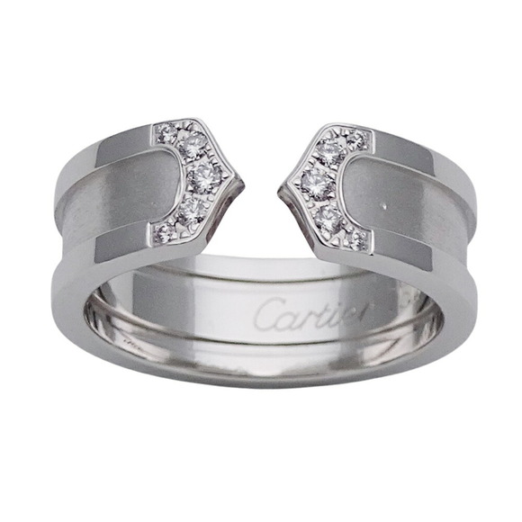 CARTIER Authentic Silver Diamond Ring #51 - Picture 3 of 12
